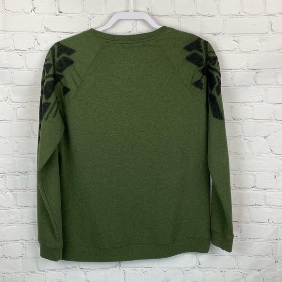 Ruff Hewn Green w/Black Embroidery Pullover Sweatshirt Woman’s Size Medium - Picture 2 of 6